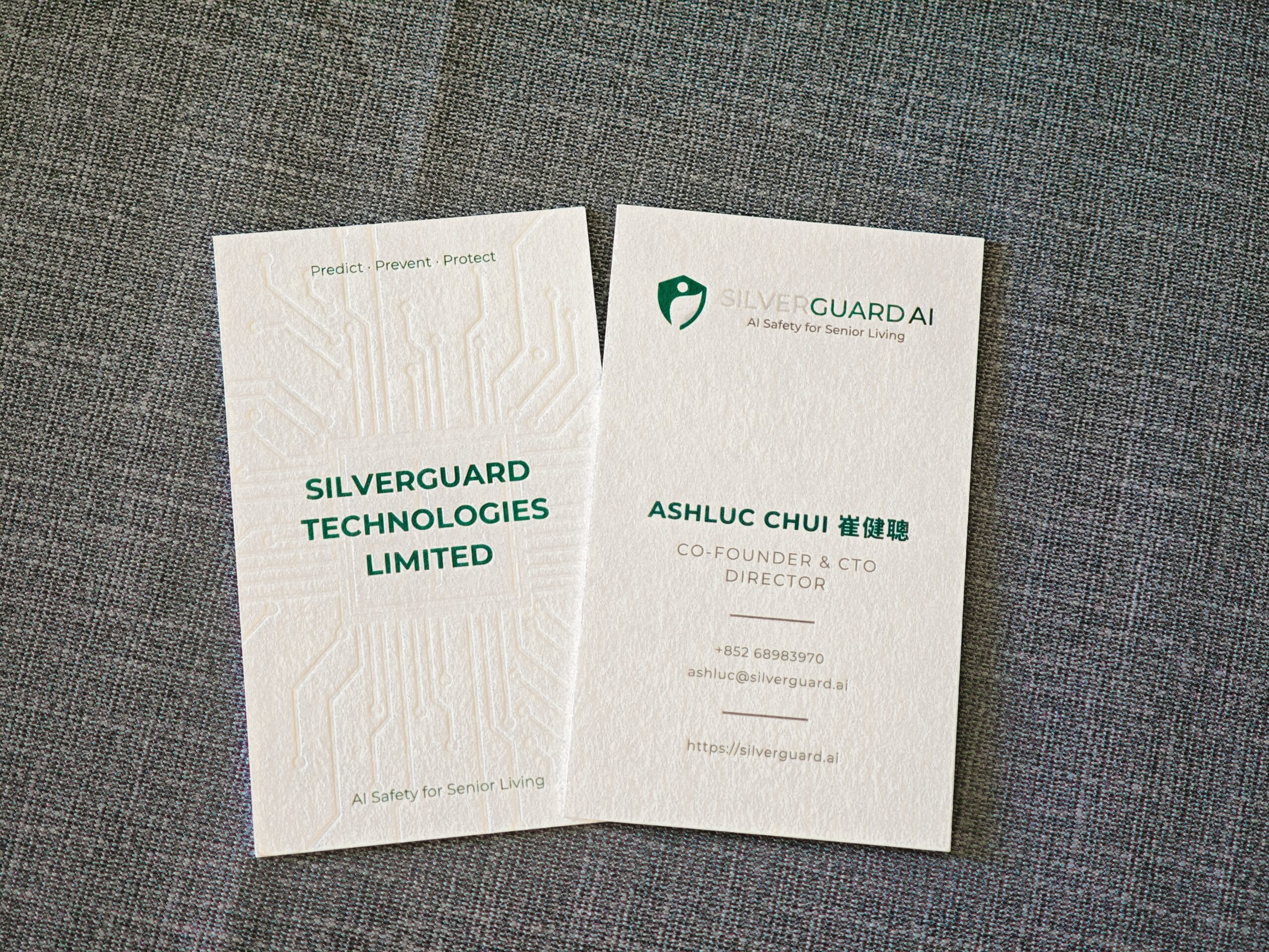 Unveiling SilverGuard AI’s Sleek New Business Cards: A Blend of Tech and Elegance